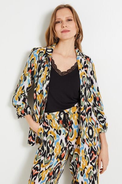 Veste fluide imprimée femme