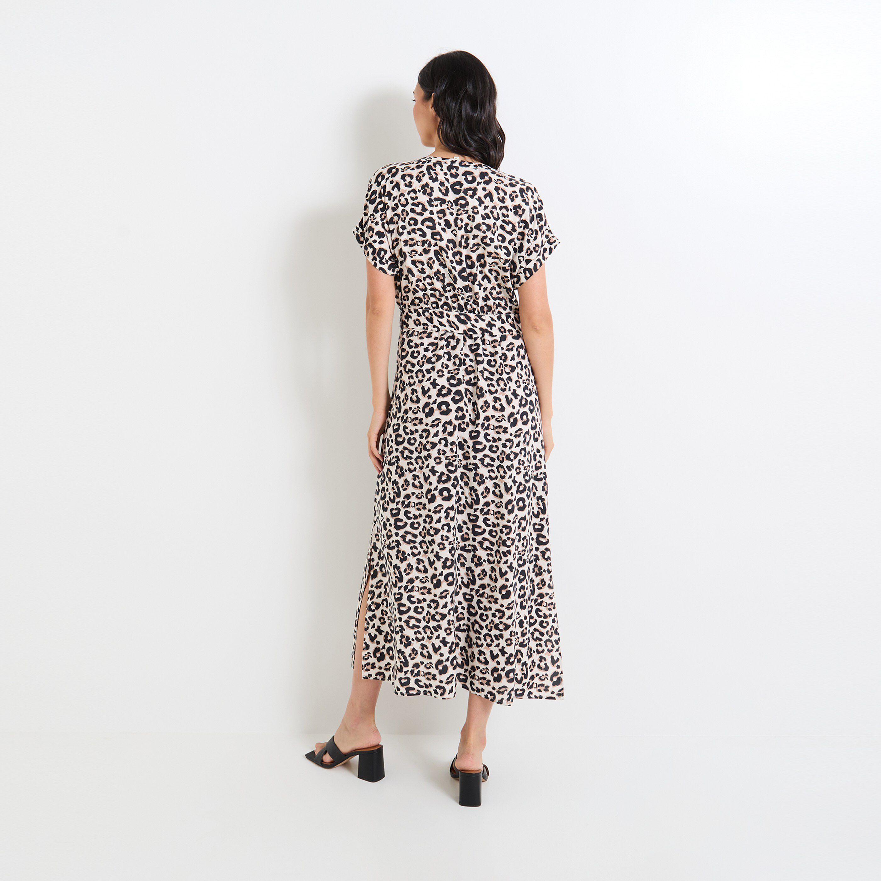 Robe longue imprim&eacute;e femme