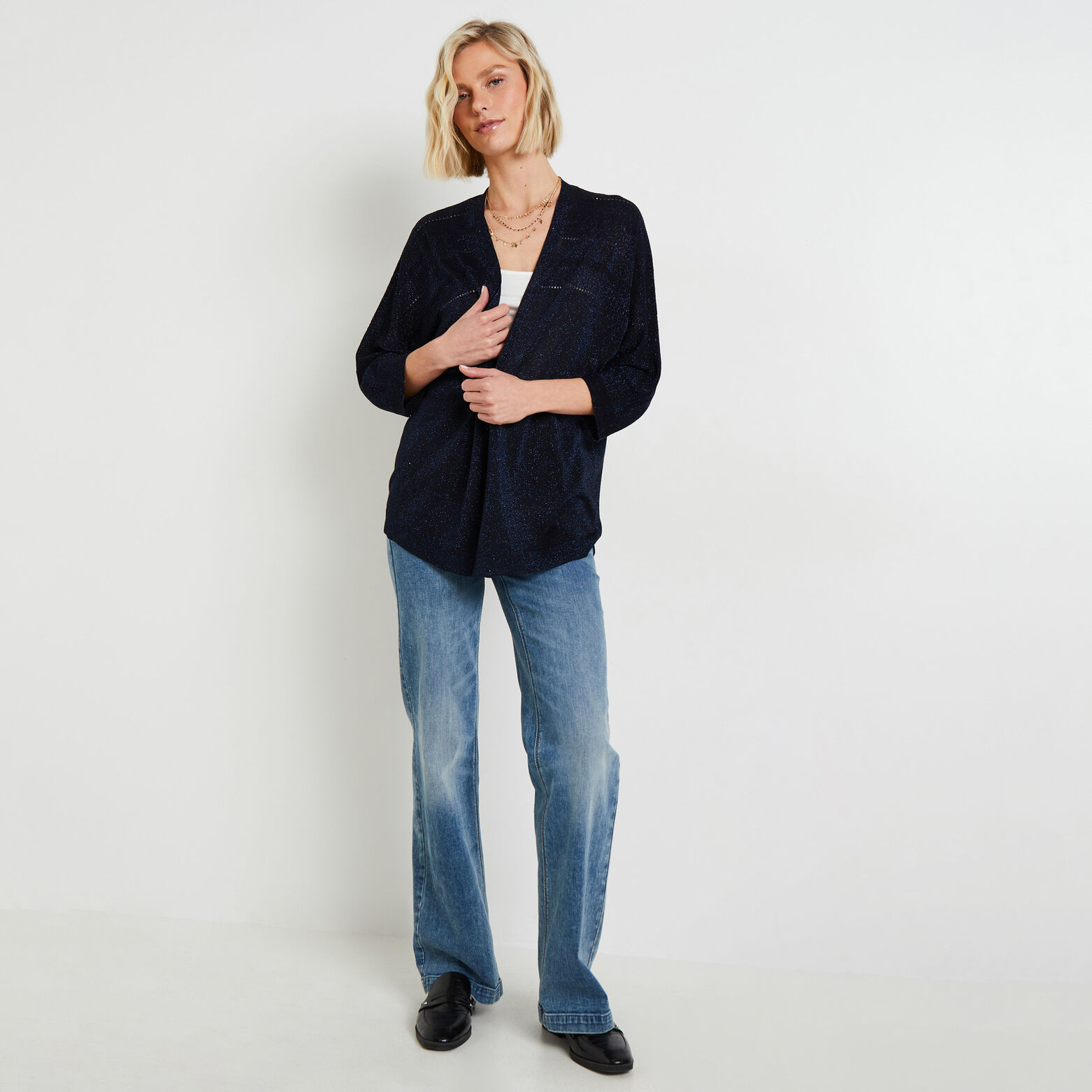 Gilet ajouré femme
