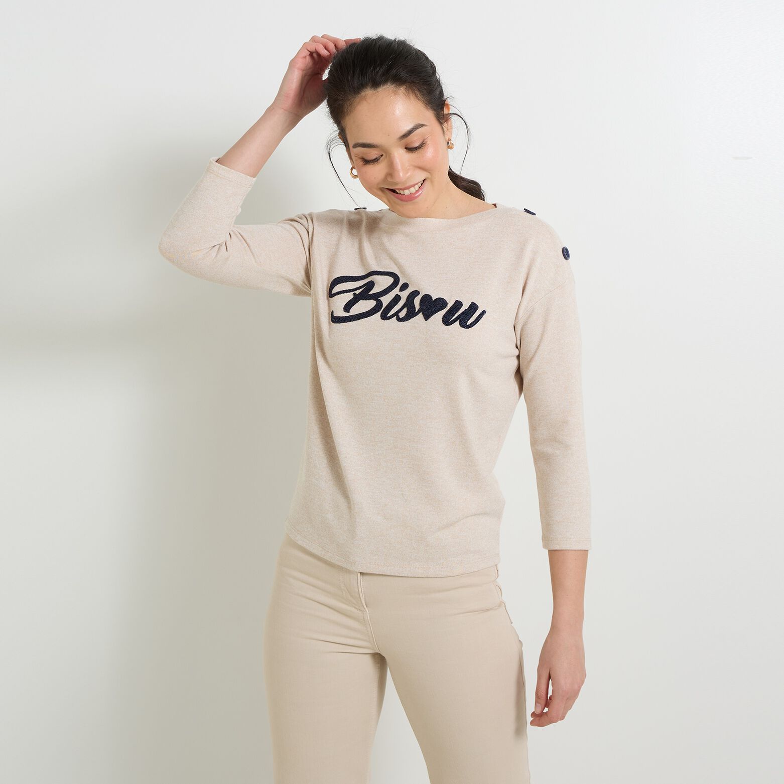 T-shirt col bateau femme