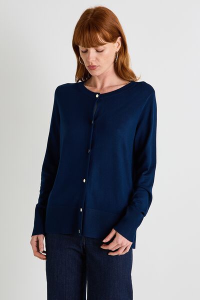 Gilet col rond femme