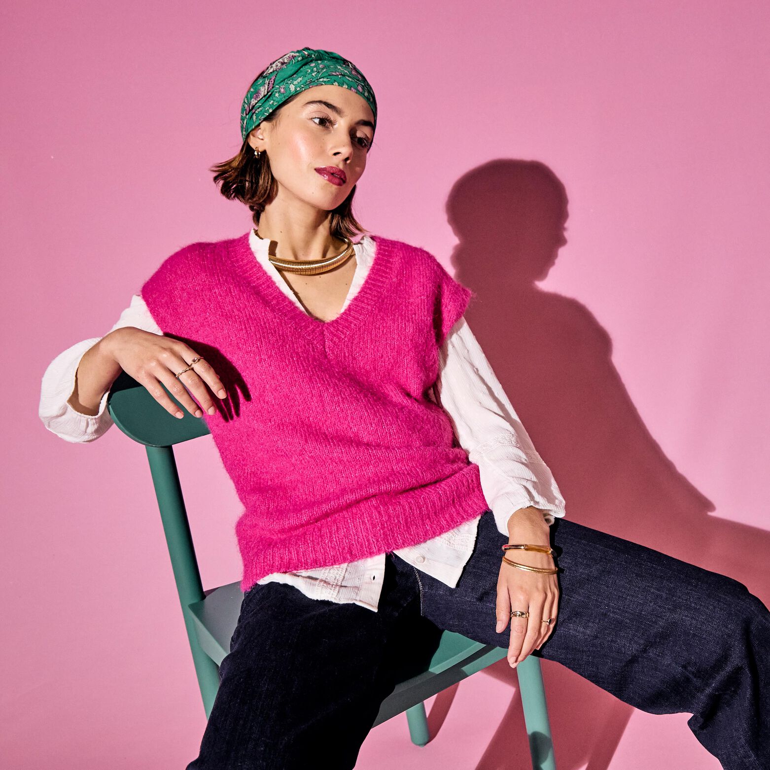 Pull sans manches femme
