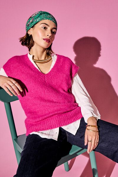 Pull sans manches femme