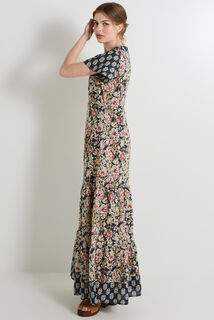 Robe longue imprimée femme