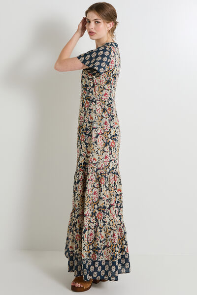 Robe longue imprimée femme