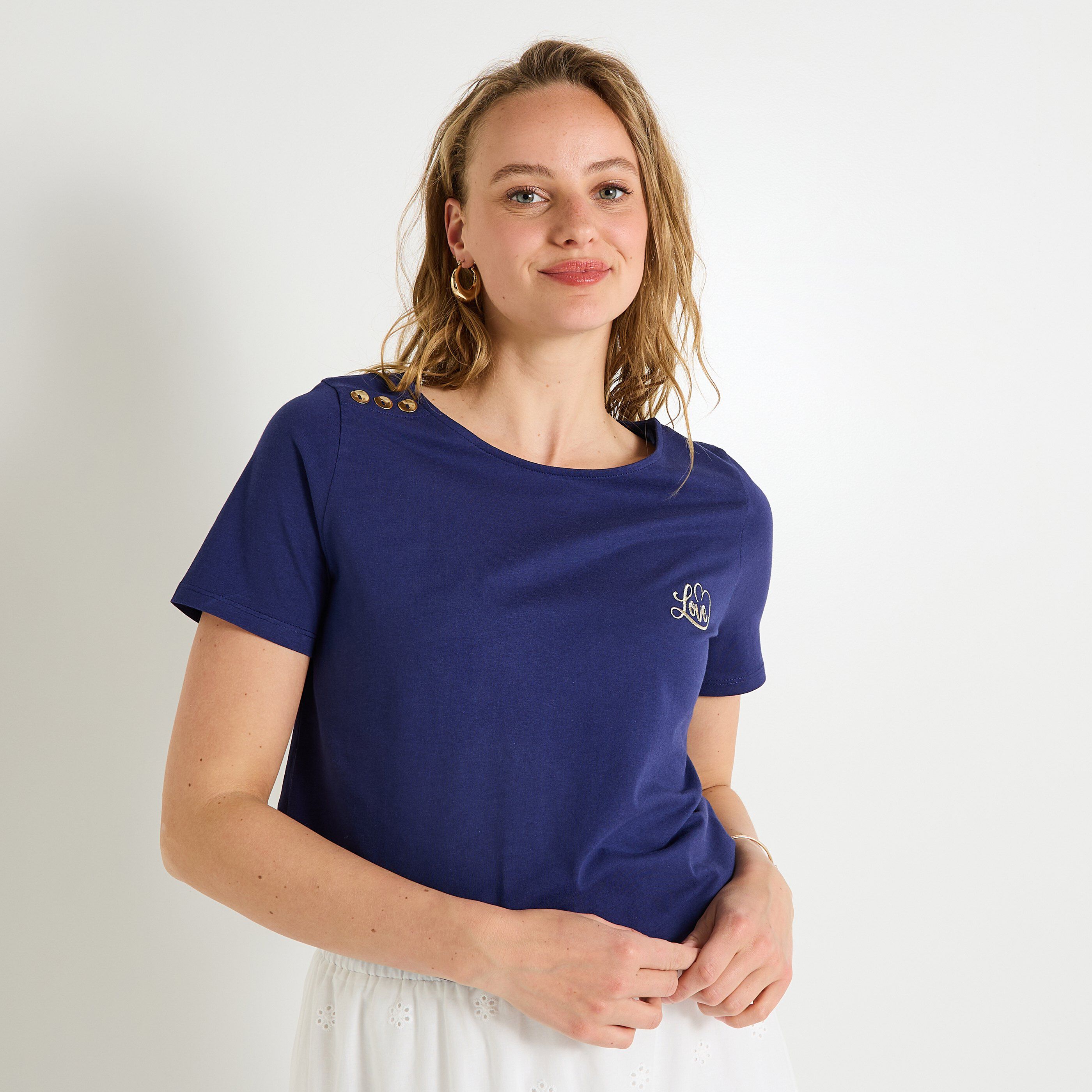 T-shirt col rond femme