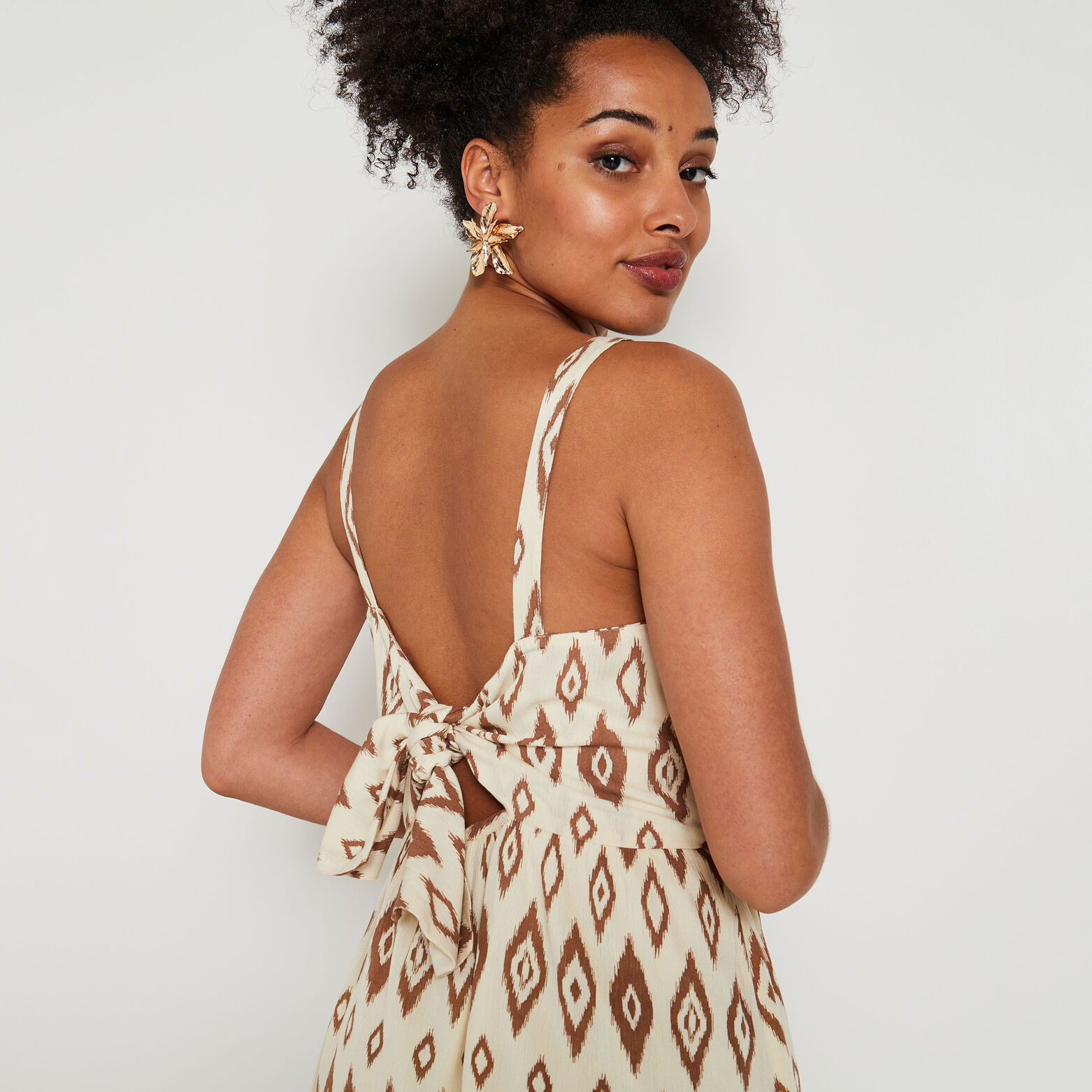 Robe longue imprimée femme