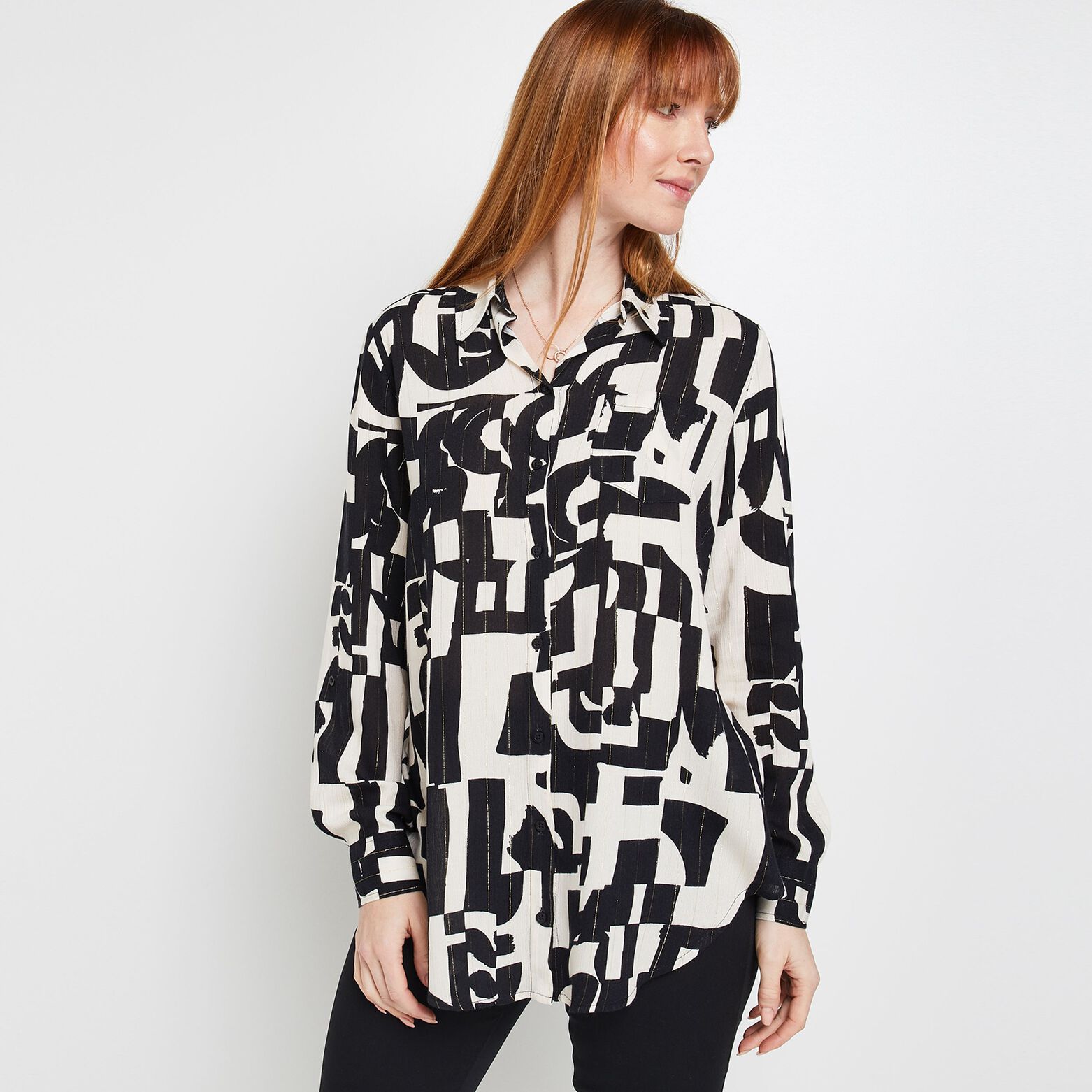 Chemise imprimée femme