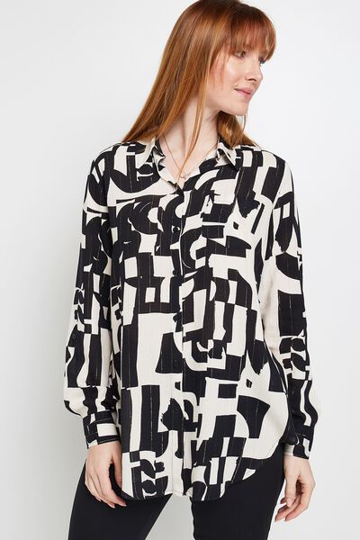 Chemise imprimée femme