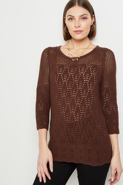 Pull crochet femme