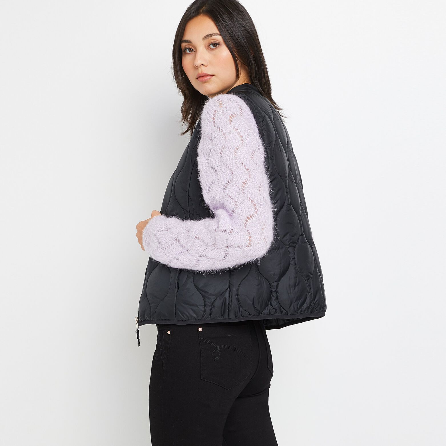 Doudoune fine sans manches femme