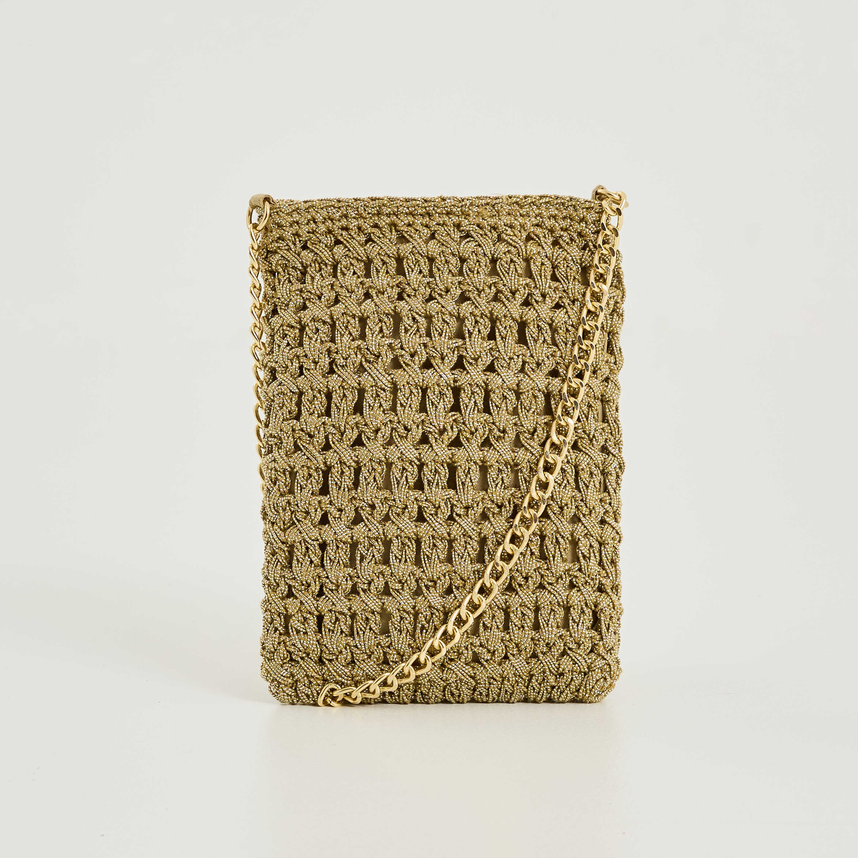Pochette t&eacute;l&eacute;phone crochet femme