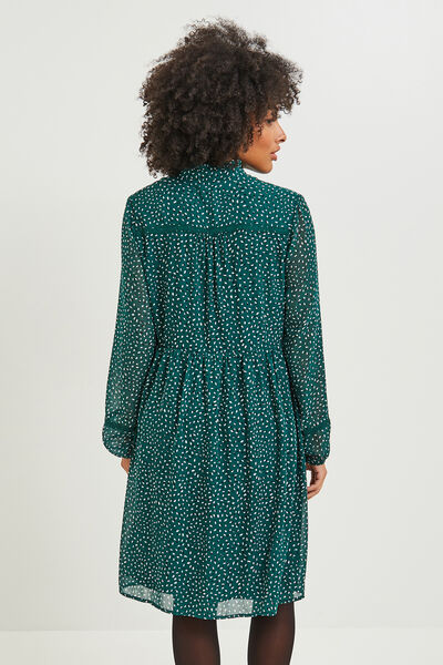 robe imprimée details macramé femme