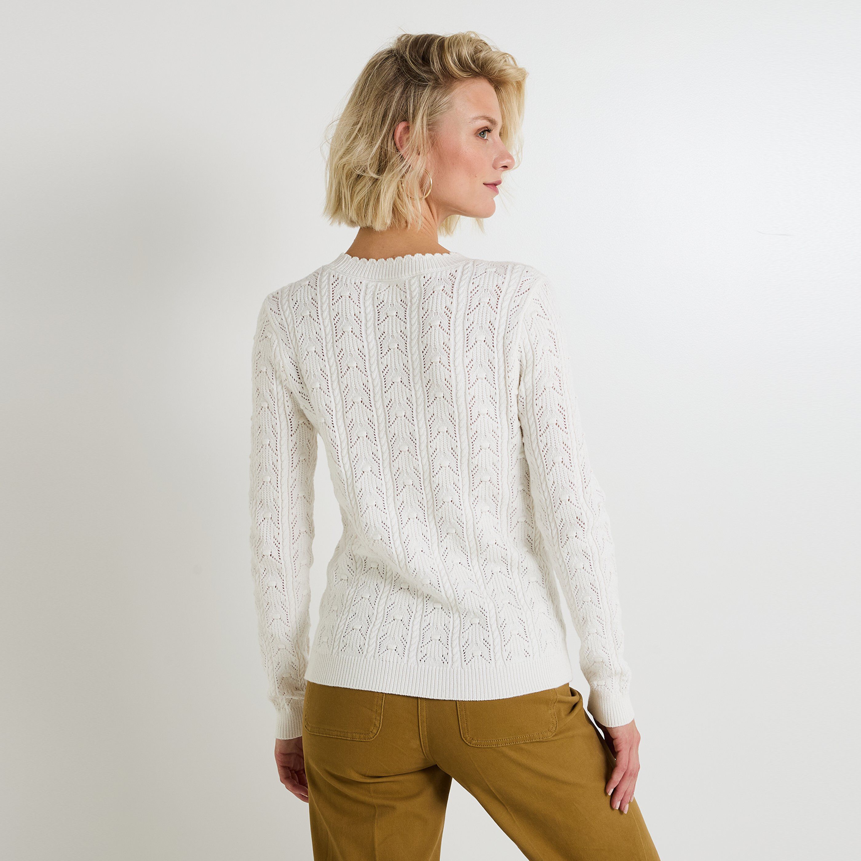 Pull col rond femme