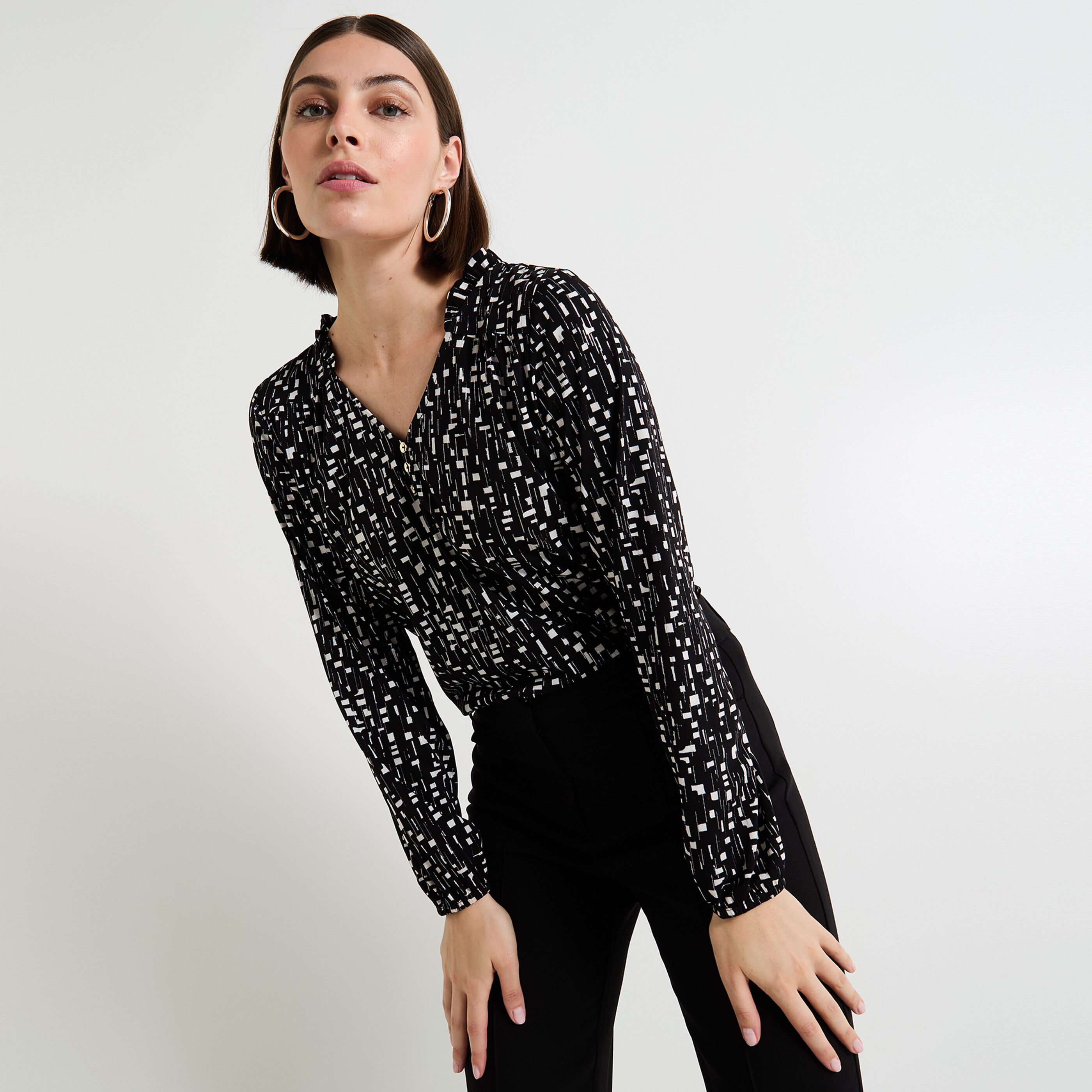 Blouse manches longues femme