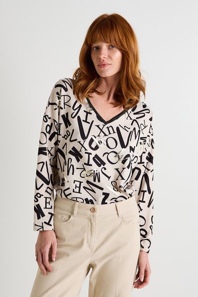 T-shirt col V femme