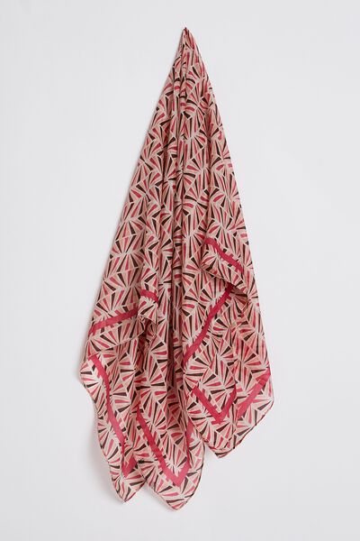 Foulard carré de soie imprimé
