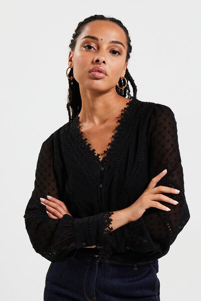 Chemise plumetis femme