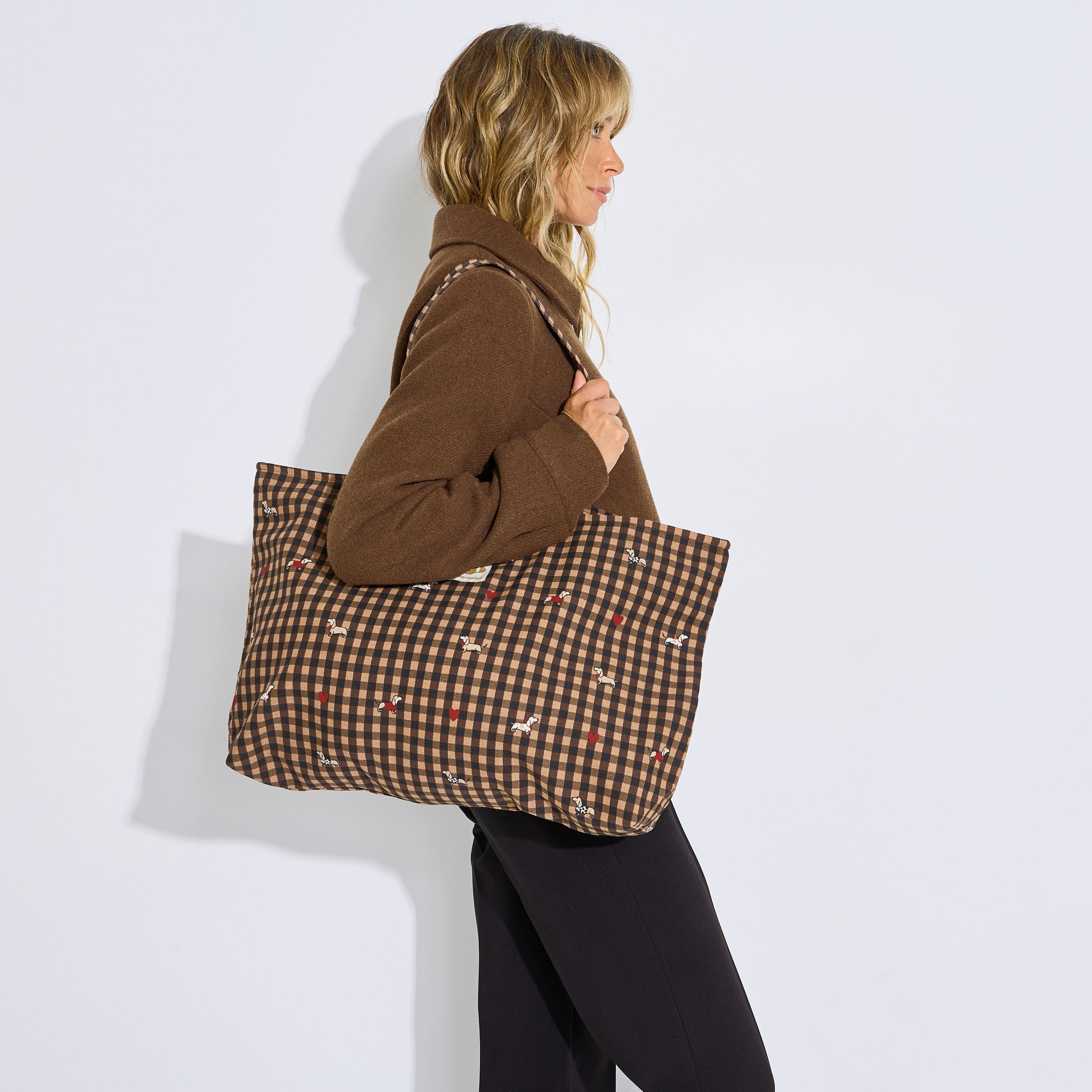 Sac cabas grand format motifs femme