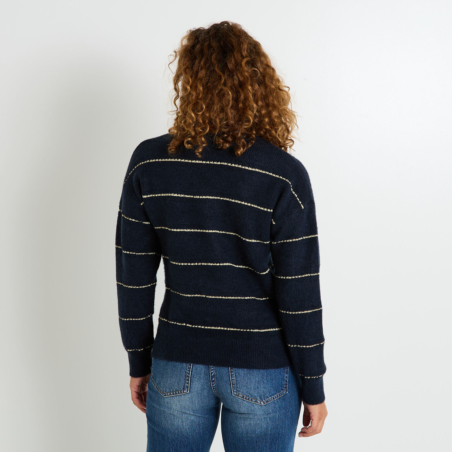 Pull marinière manches longues femme