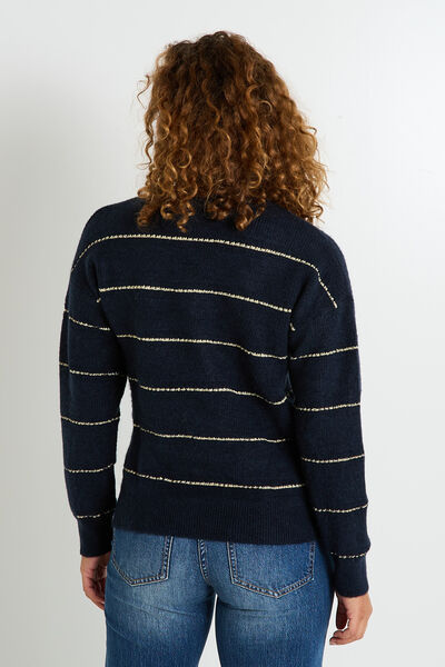 Pull marinière manches longues femme