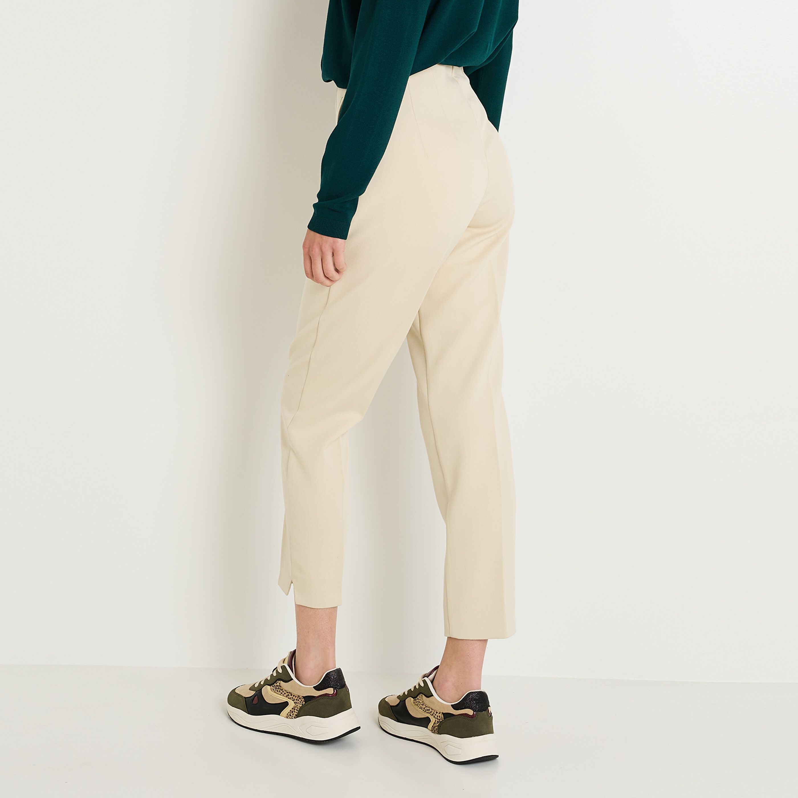 Pantalon taille haute femme