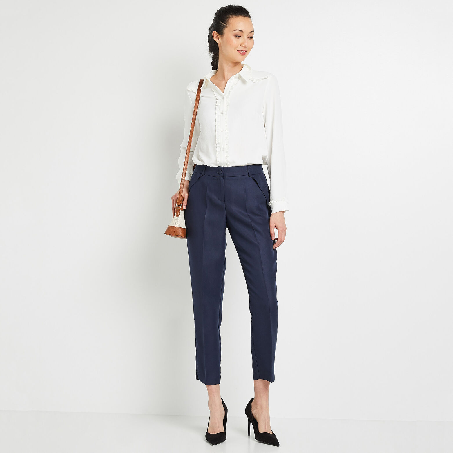 Pantalon cigarette femme
