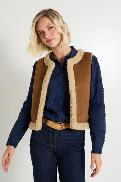 Veste sans manches réversible femme