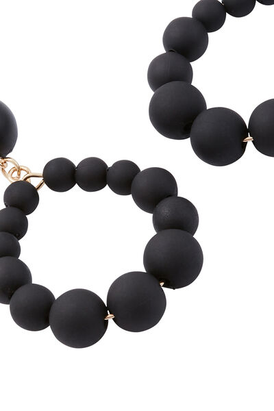 Boucles d'oreilles perles noires