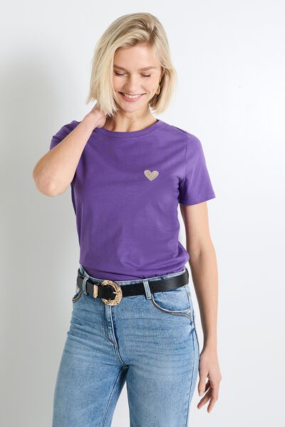 T-shirt col rond femme