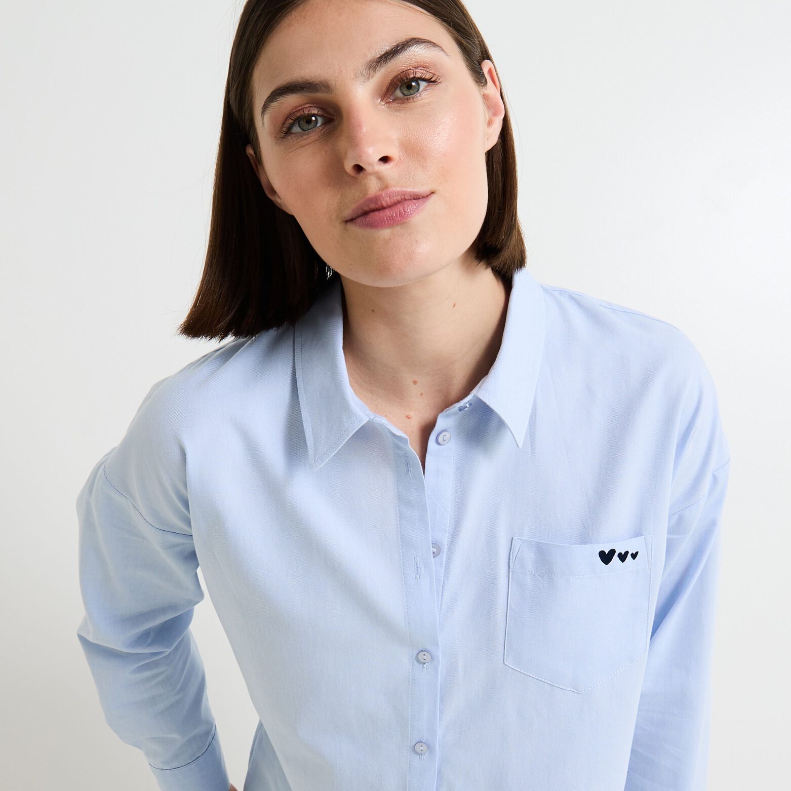 Chemisier col chemise femme