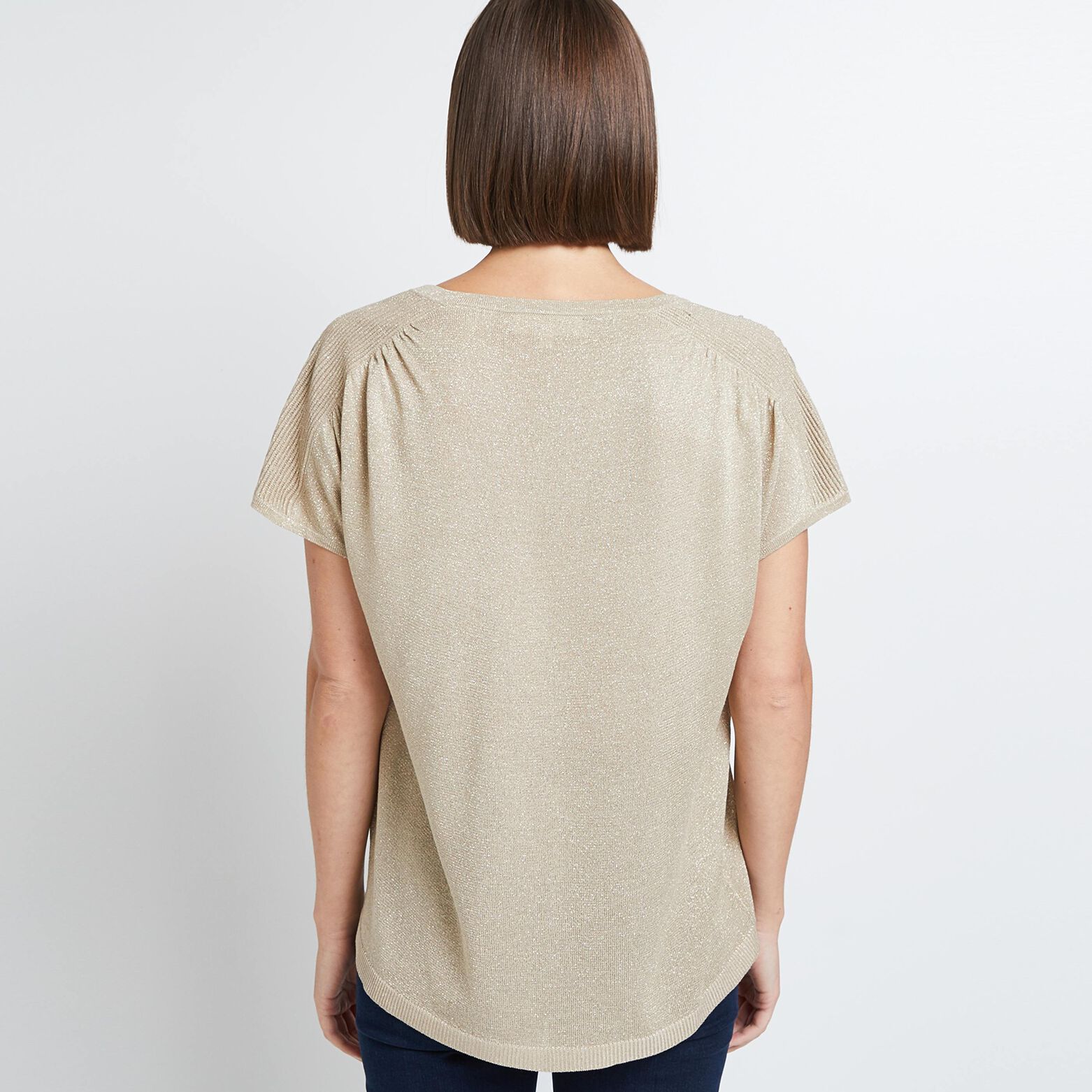 Pull manches courtes femme