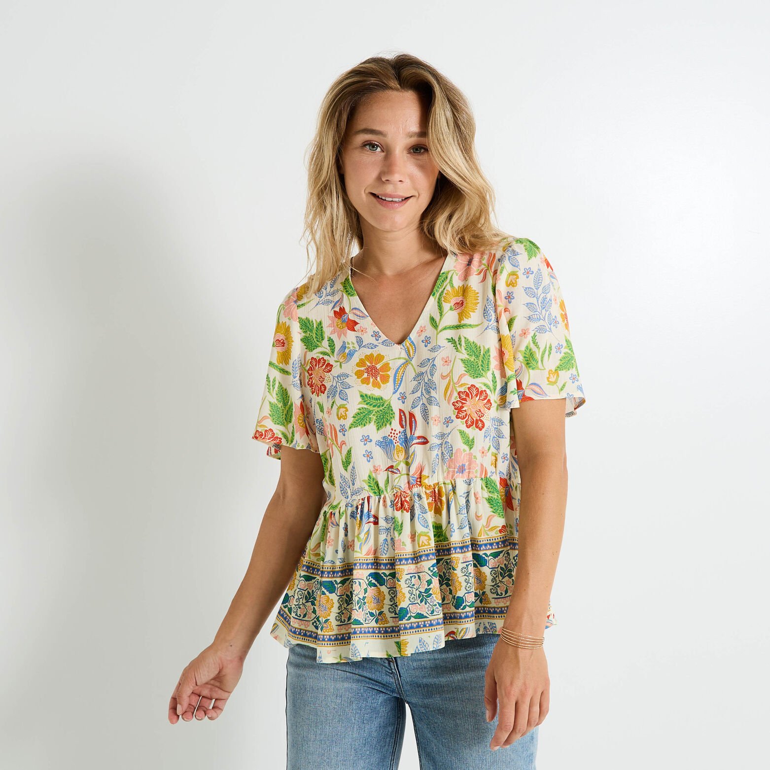 Blouse fluide imprimé floral femme