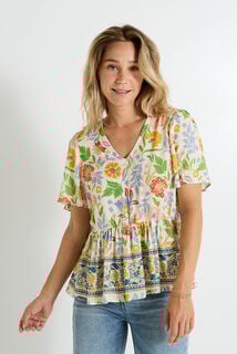 Blouse fluide imprimé floral femme