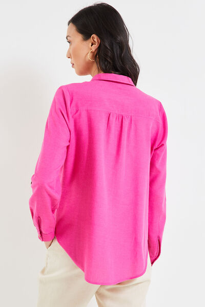Chemise manches longues unie femme