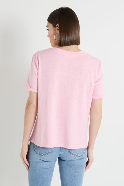 T-shirt col rond femme