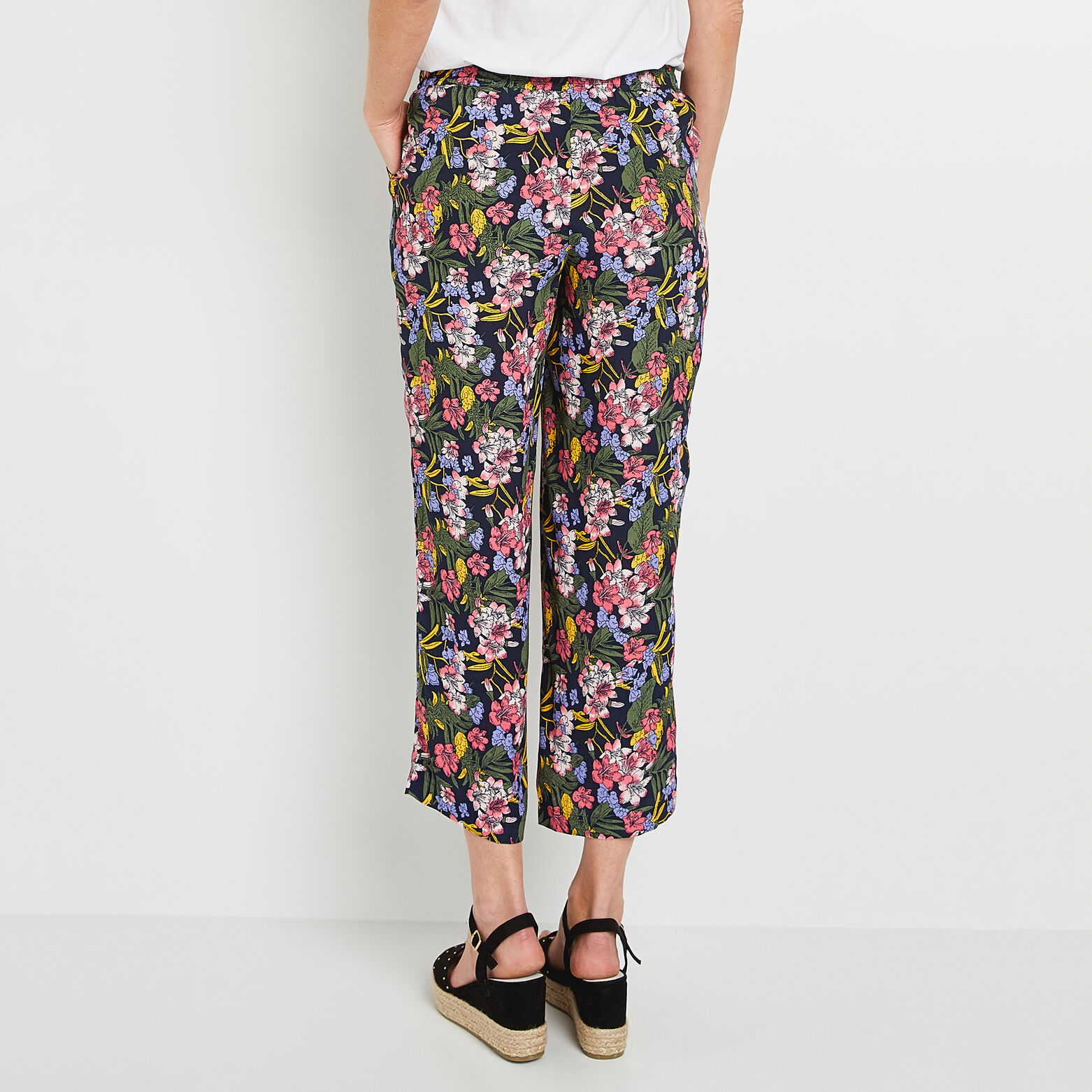 Pantalon large en crèpe femme