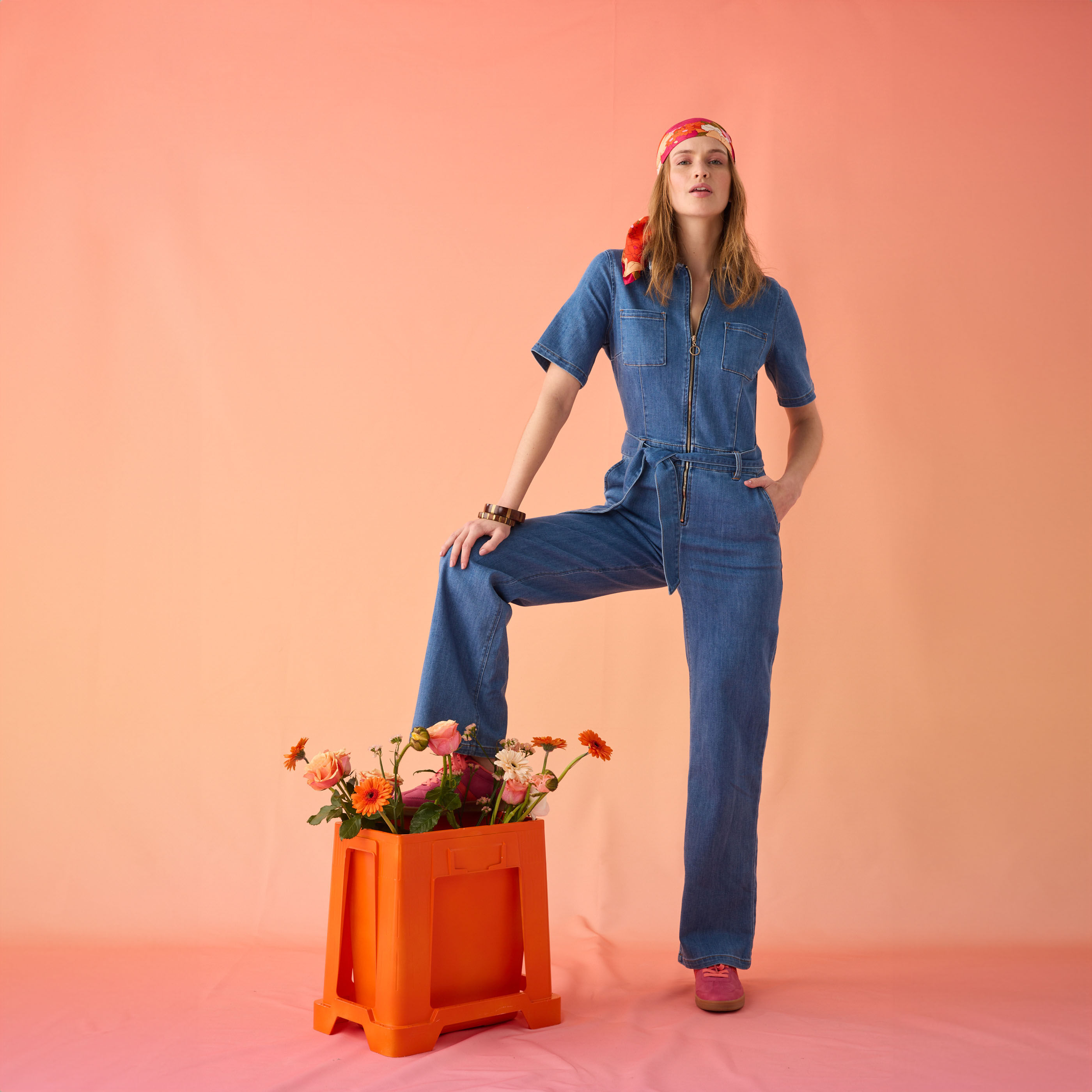 Combinaison en denim femme