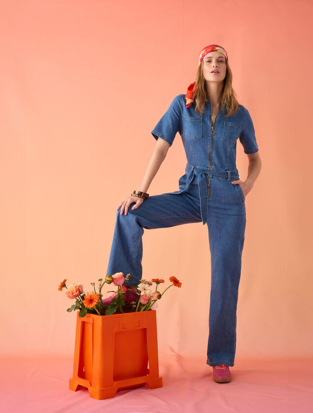 Combinaison en denim femme