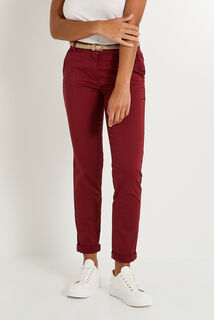 Pantalon chino avec ceinture femme