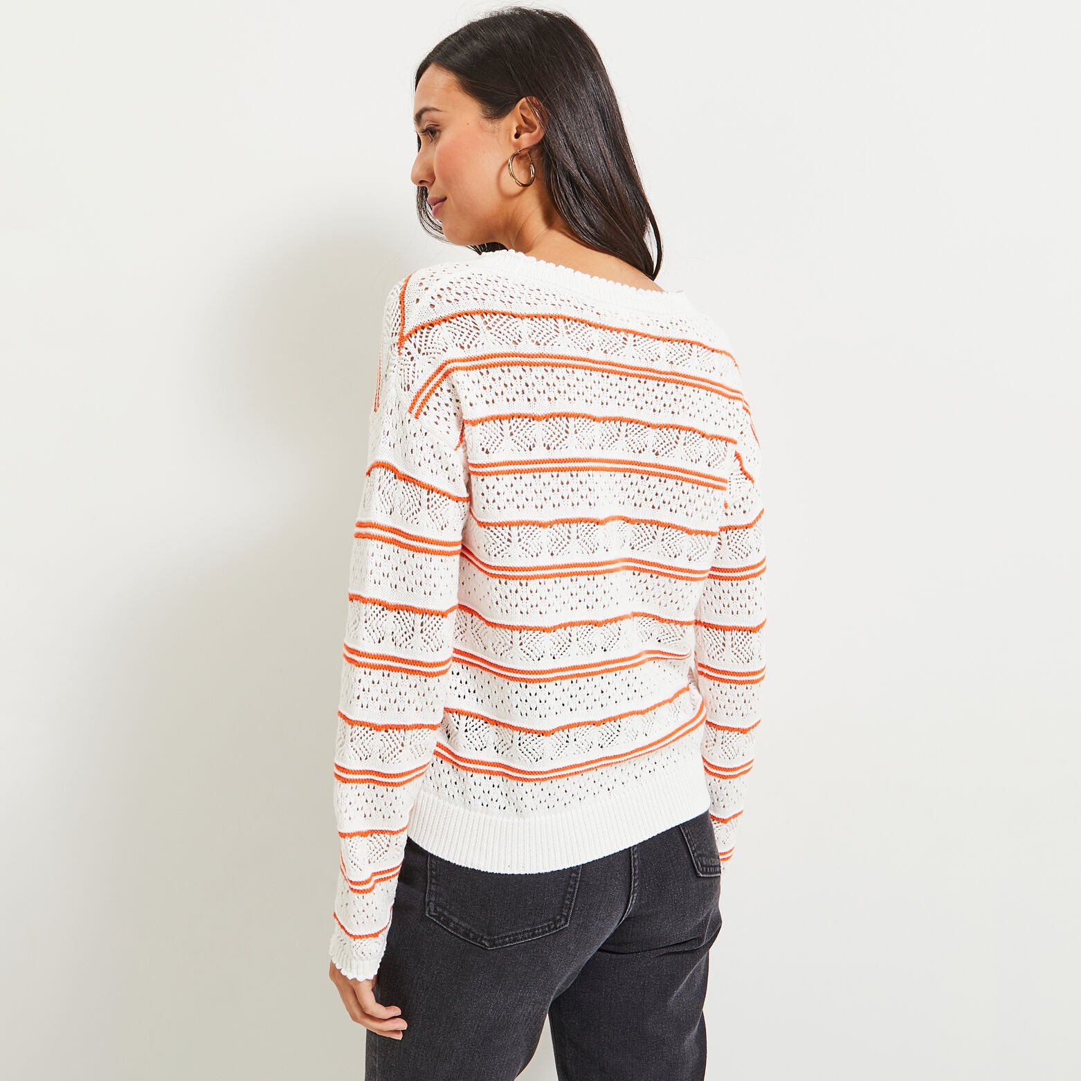 Pull crochet femme