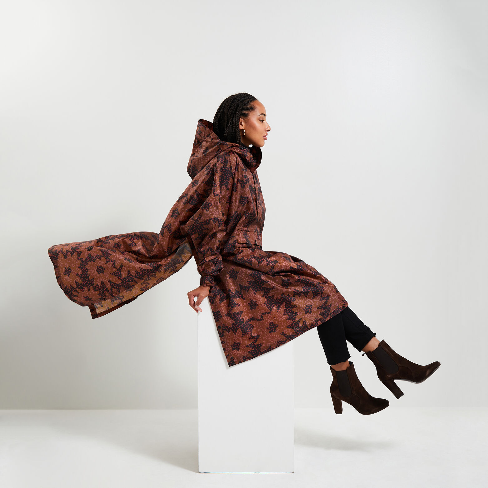 Poncho imperméable femme