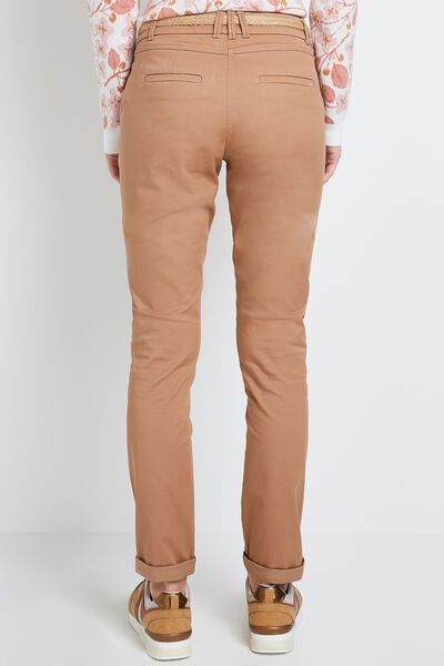 Pantalon chino avec ceinture femme