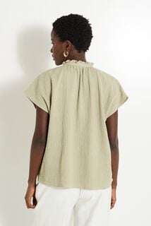 Blouse col V femme