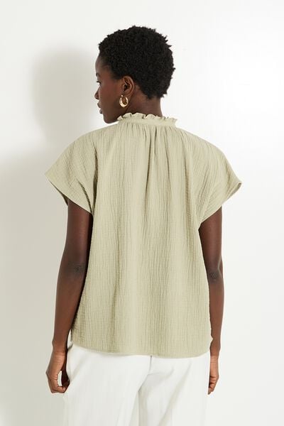 Blouse col V femme