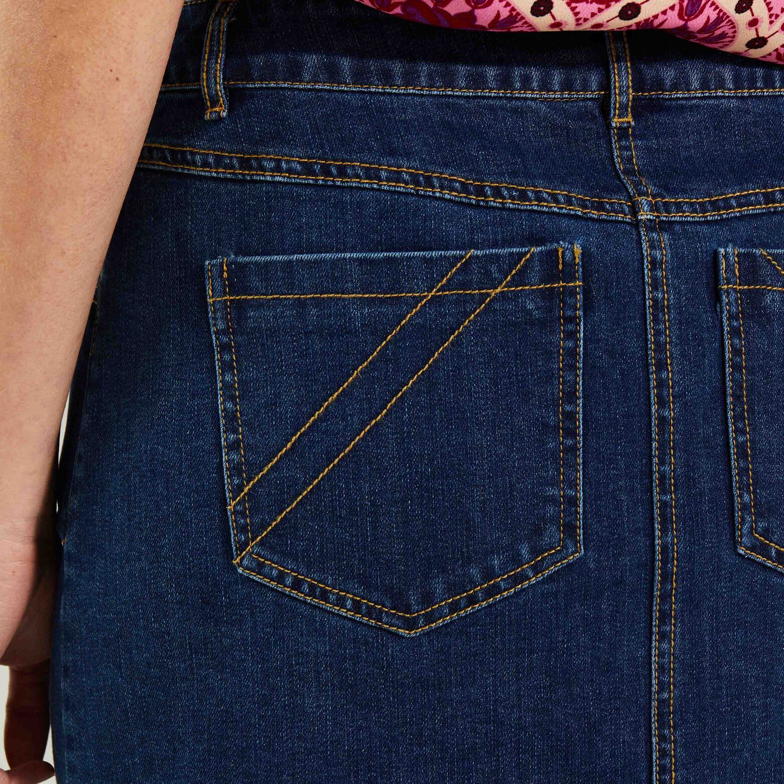 Jupe denim boutonnée femme