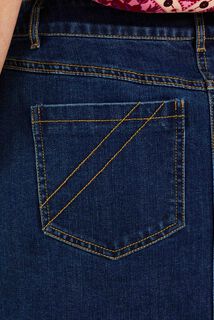 Jupe denim boutonnée femme