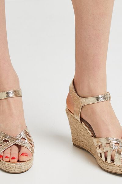 Sandales compensées femme