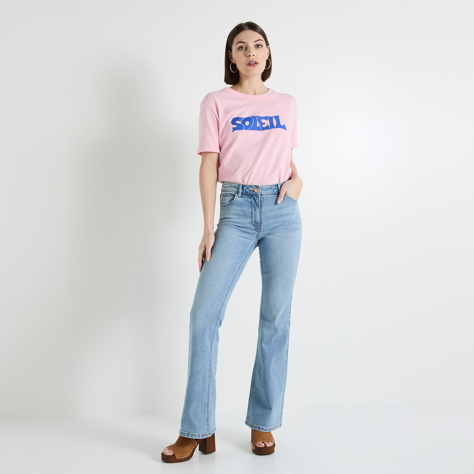 T-shirt col rond femme