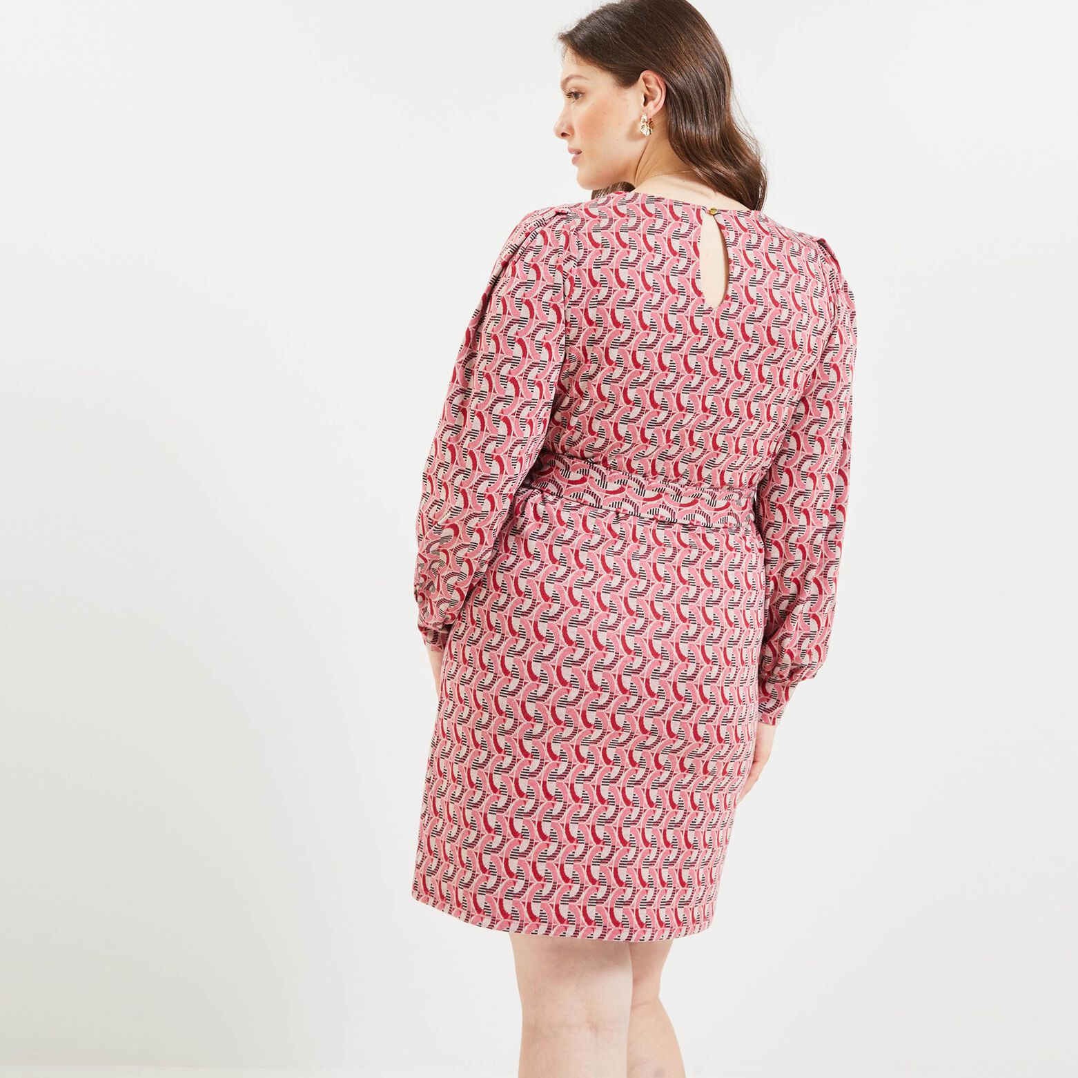 Robe maille imprimée femme